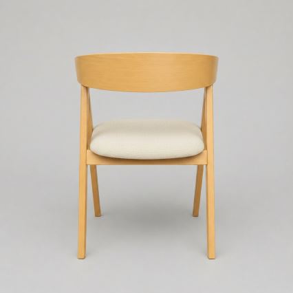 Silla de comedor LUSO roble/beige