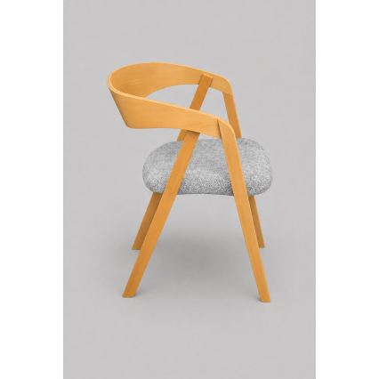 Silla de comedor LUSO roble/gris