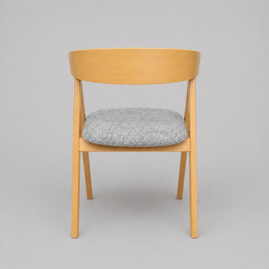 Silla de comedor LUSO roble/gris