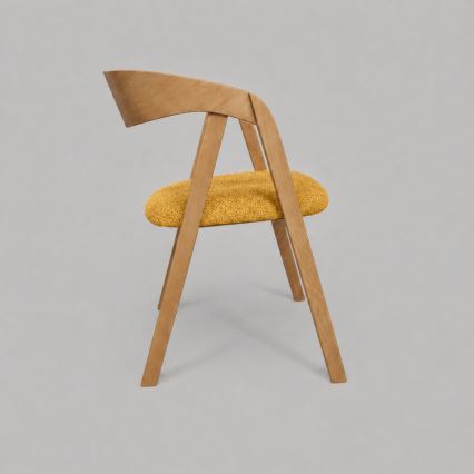 Silla de comedor LUSO roble/naranja