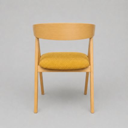 Silla de comedor LUSO roble/naranja