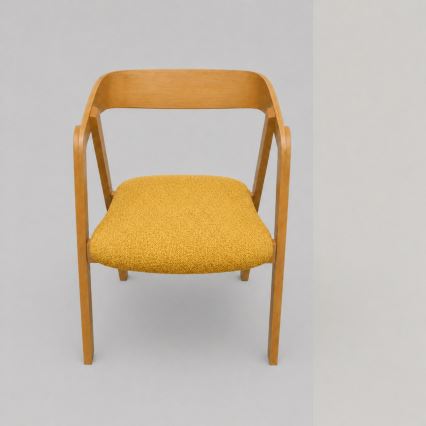 Silla de comedor LUSO roble/naranja
