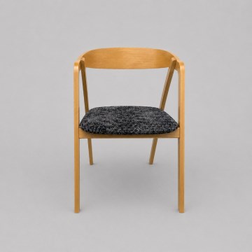 Silla de comedor LUSO roble/negro