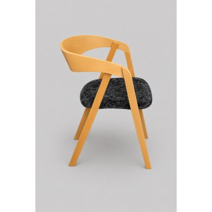 Silla de comedor LUSO roble/negro