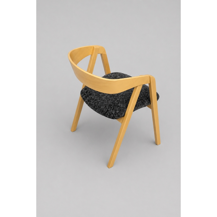 Silla de comedor LUSO roble/negro