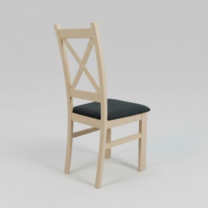 Silla de comedor NATE roble sonoma/negro