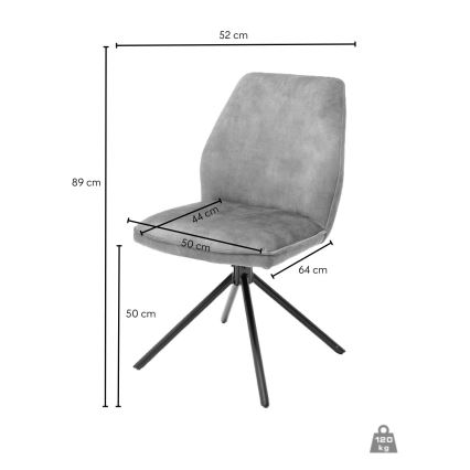 Silla de comedor NEXORO, 1 unidad, antracita