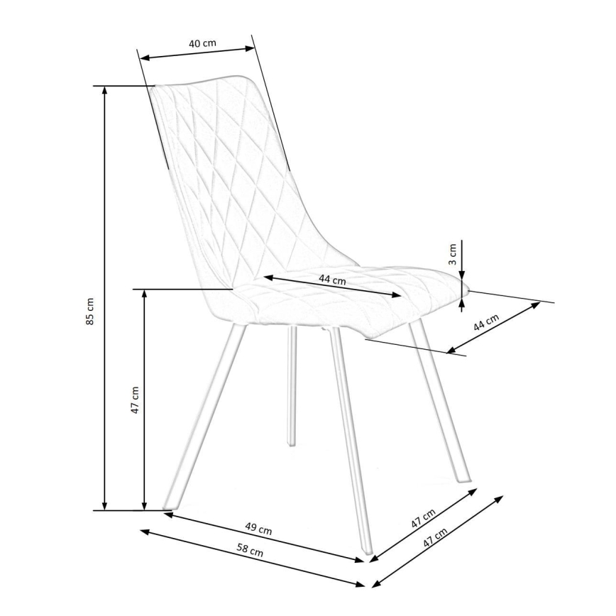 Silla de comedor RESTIVO, 1 unidad, beige