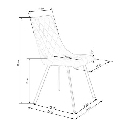 Silla de comedor RESTIVO, 1 unidad, verde oscuro