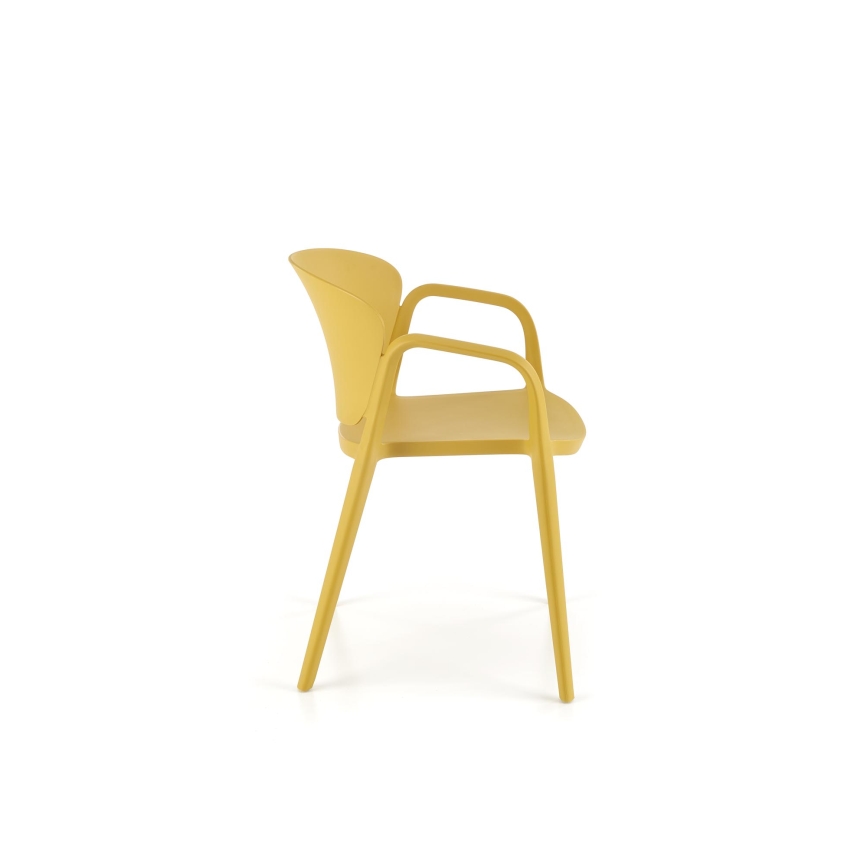 Silla de comedor RIDUS, 1 ud., amarilla