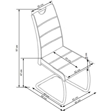 Silla de comedor SAFFON, 1 unidad, blanca