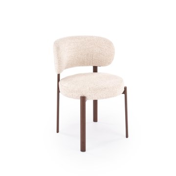 Silla de comedor SIDUS 1 ud. beige/nogal