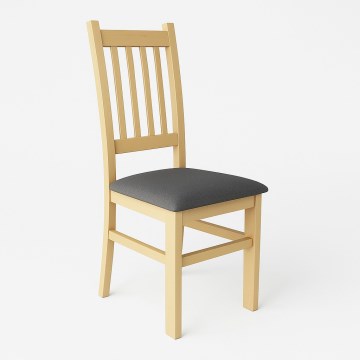 Silla de comedor SIMON haya/gris oscuro