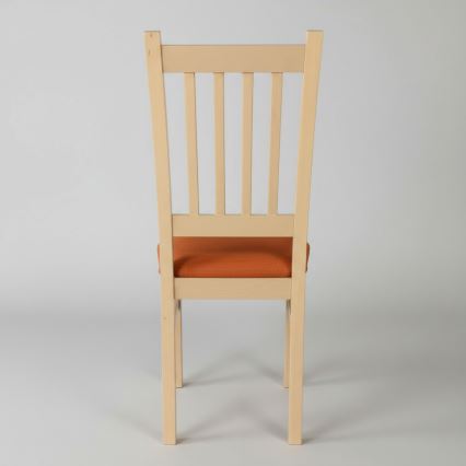 Silla de comedor SIMON haya/naranja