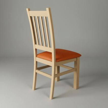 Silla de comedor SIMON haya/naranja