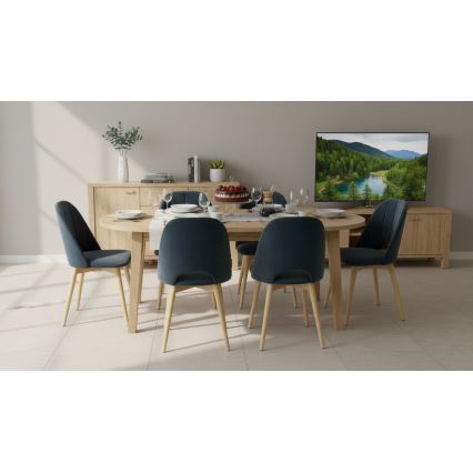Silla de comedor THEO gris oscuro