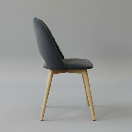Silla de comedor THEO gris oscuro