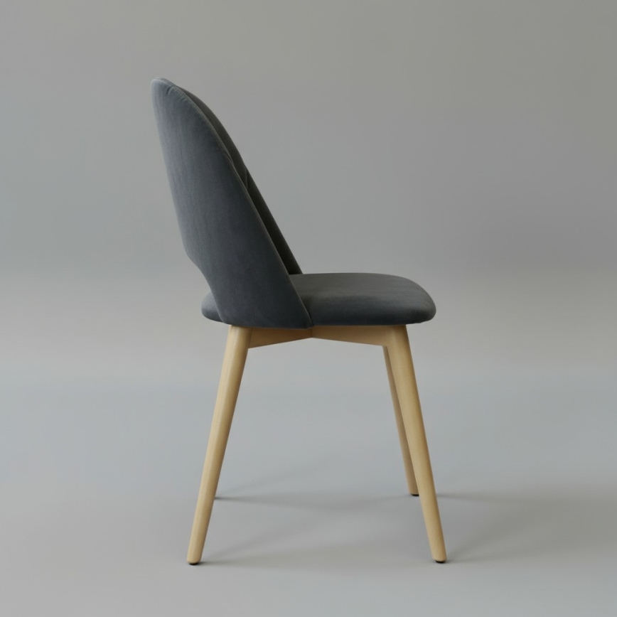 Silla de comedor THEO gris oscuro