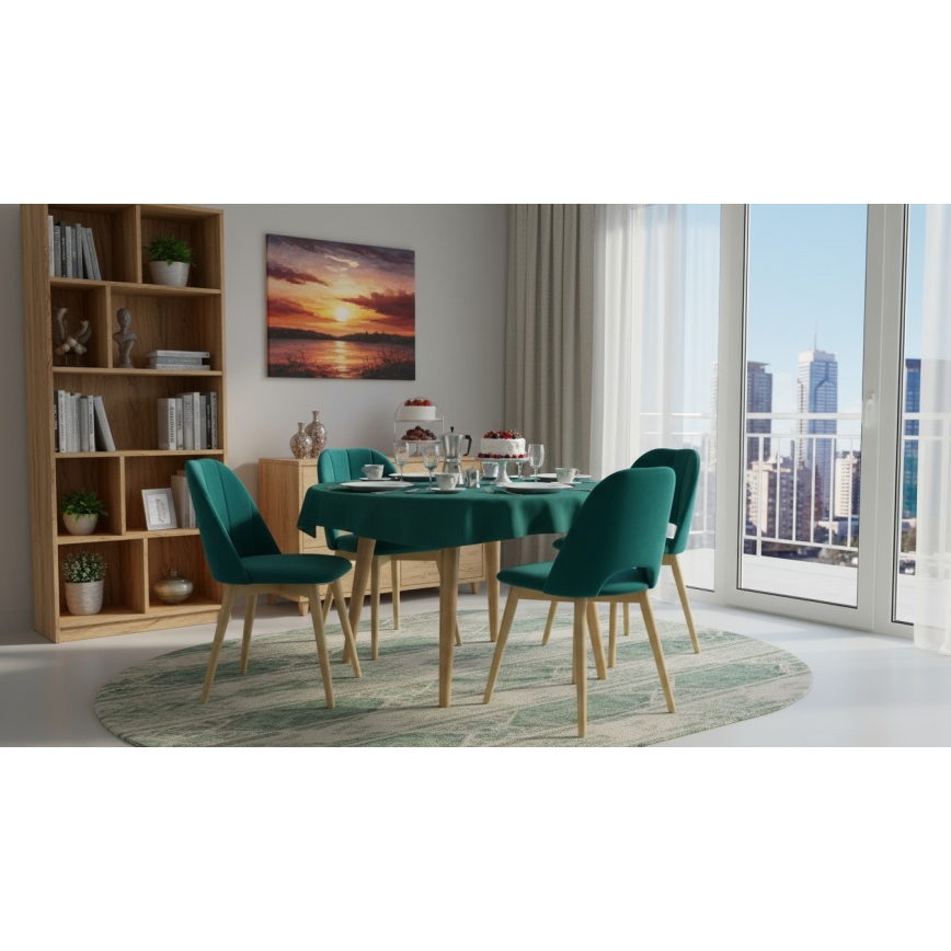 Silla de comedor THEO turquesa