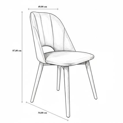 Silla de comedor THEO turquesa