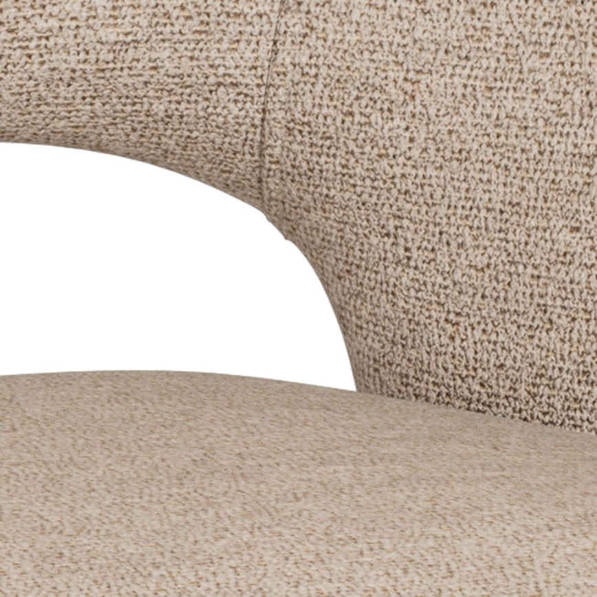 Silla de comedor con reposabrazos TORI beige