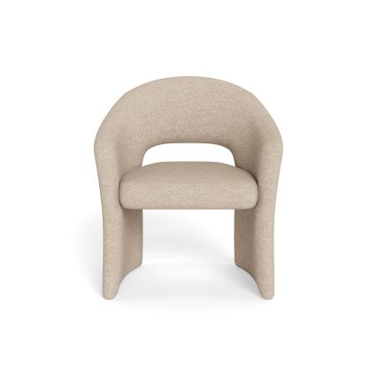 Silla de comedor con reposabrazos TORI beige