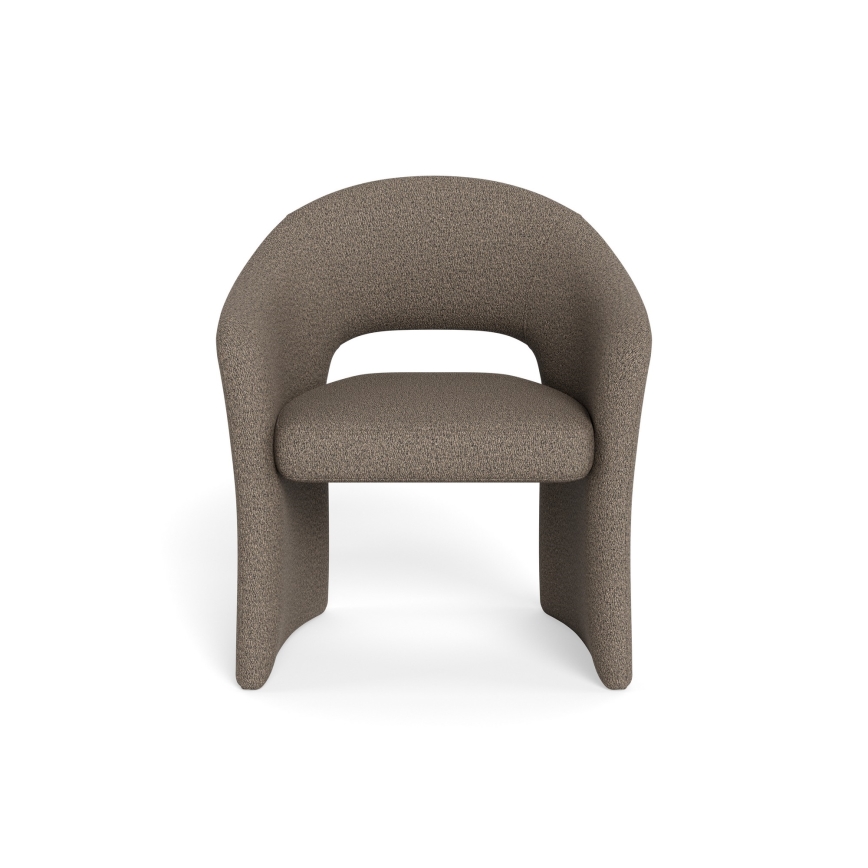 Silla de comedor con reposabrazos TORI taupe
