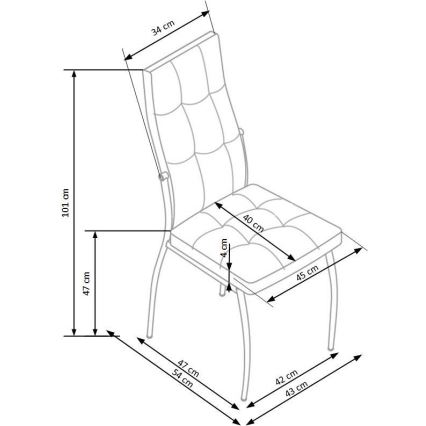 Silla de comedor WARMIS, 1 unidad, blanca