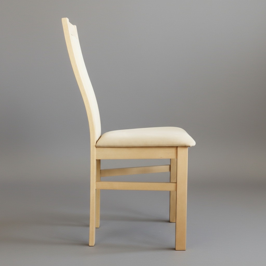 Silla de comedor ZOE roble/crema