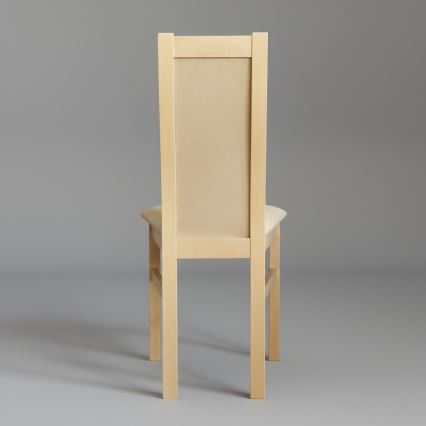 Silla de comedor ZOE roble/crema