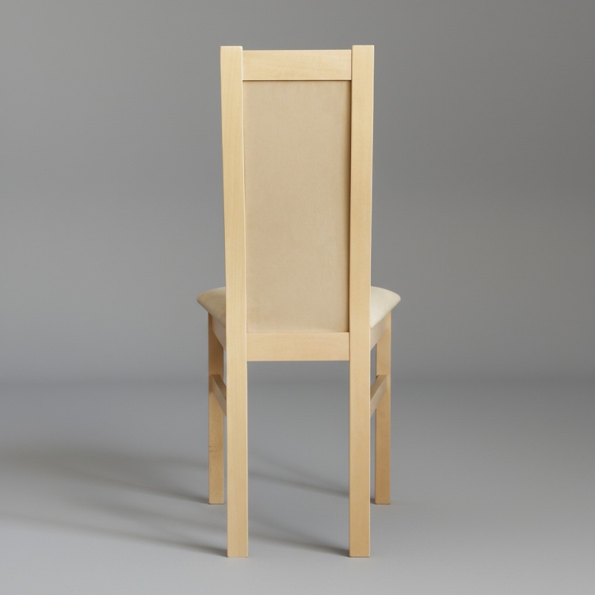 Silla de comedor ZOE roble/crema