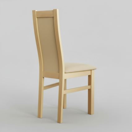 Silla de comedor ZOE roble/crema
