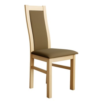 Silla de comedor ZOE roble/marrón oscuro