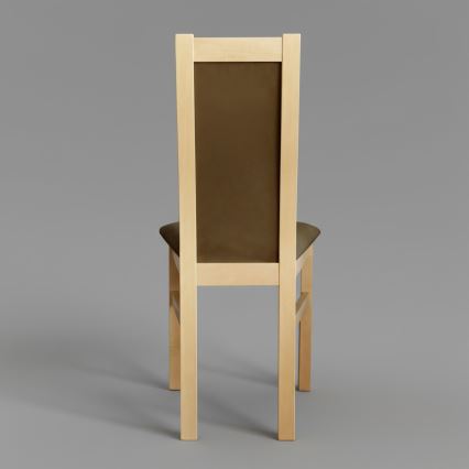Silla de comedor ZOE roble/marrón oscuro