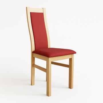 Silla de comedor ZOE roble/roja