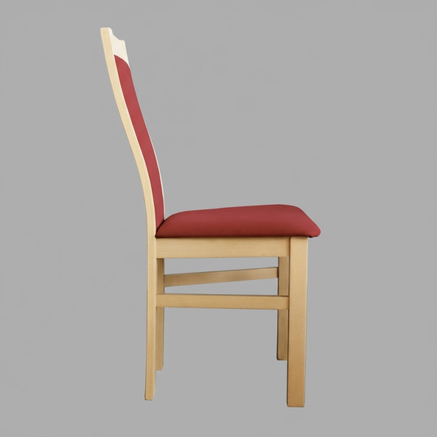 Silla de comedor ZOE roble/roja