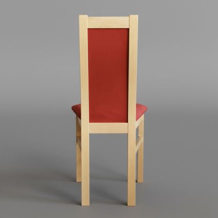 Silla de comedor ZOE roble/roja