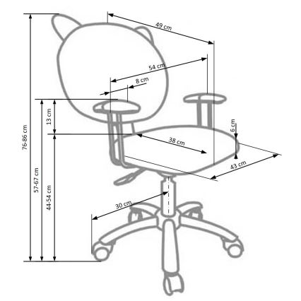 Silla de oficina CAT rosa
