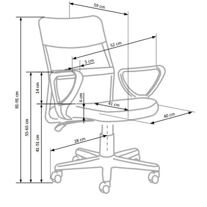 Silla de oficina LIRI gris