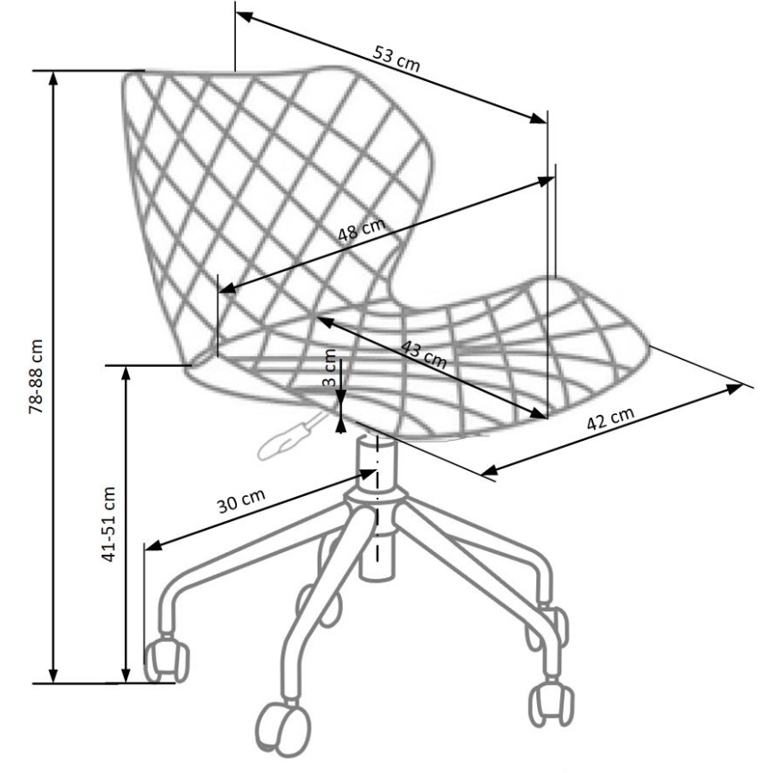 Silla de oficina MUNA rosa
