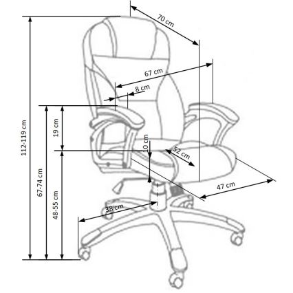 Silla de oficina PINU marrón oscuro