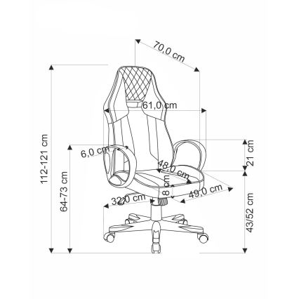 Silla de oficina SENTI roja