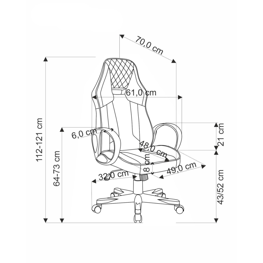 Silla de oficina SENTI roja