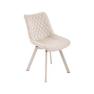 Silla giratoria de comedor OMBRA 1 unidad color crema