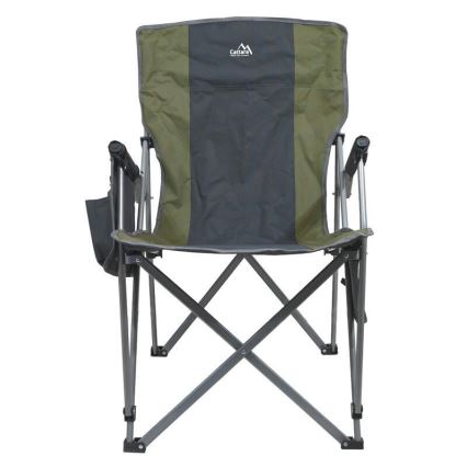 Silla plegable de camping con calefacción 11/5V verde/gris
