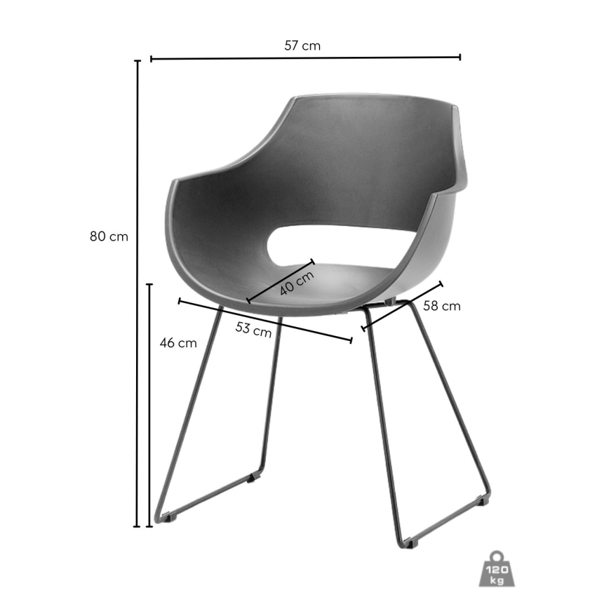 Silla ROCKY, 1 unidad, blanca