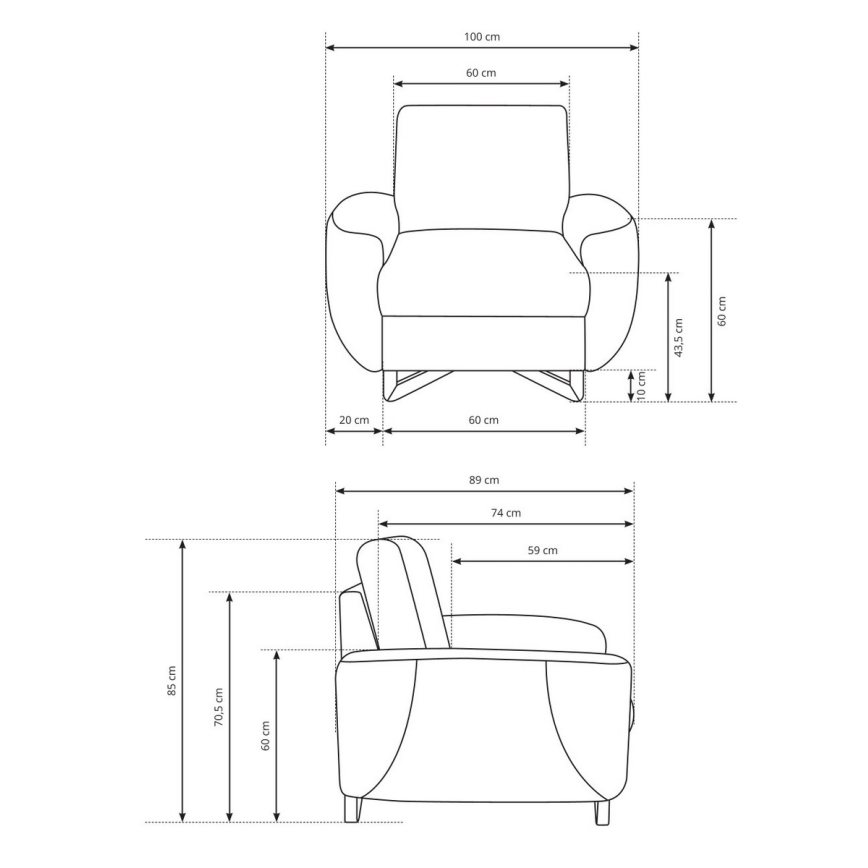 Sillón AVESTA azul