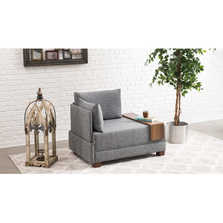 Sillón esquinero TULA gris izquierdo