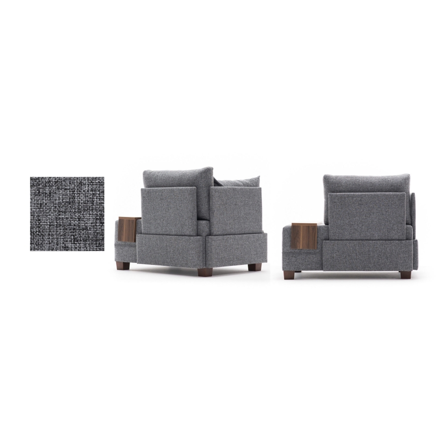 Sillón esquinero TULA gris izquierdo