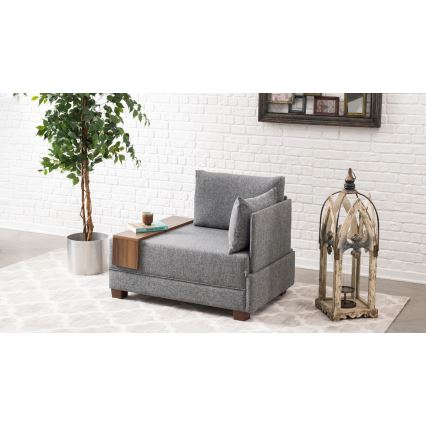 Sillón esquinero TULA gris, lado derecho